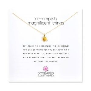 NEW! Dogeared Accomplish Magnificent Things, Gold